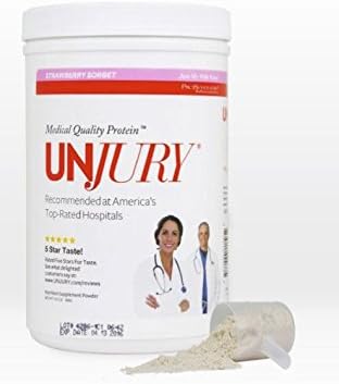 UNJURY Strawberry Medical Quality Protein Powder 16.5oz Container