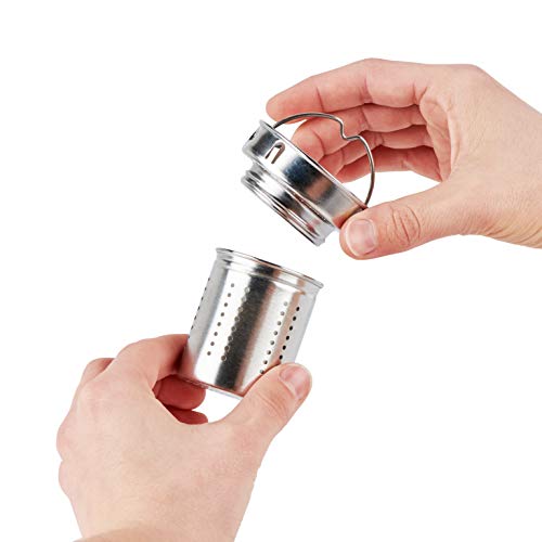 Emsa N20804 Tea Mug Teebecher aus doppelwandigem Glas | 0,4 Liter | herausnehmbares Sieb | BPA-Frei | 100% dicht | auslaufsicher | spülmaschinengeeignet | 360°-Trinköffnung | Rot – Bild 6