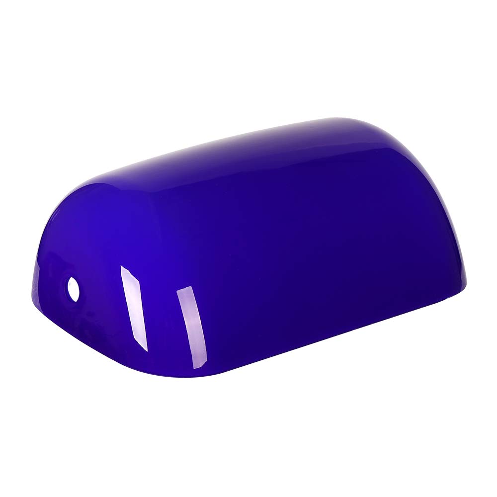 Newrays Replacement Glass Bankers Lamp Shade Cover for Desk Lamp (Blue)