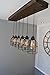 West Ninth Vintage Fayette Wood Pendant Chandelier Light | Indoor Home Ceiling Fixture W/ Caged lights