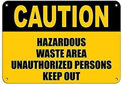 448 cartel de precaución de zonas de residuos peligrosos, no