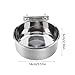 Mumusuki Parrot Bird Food Water Feeding Bowl Container Parakeet Bird Feeder Cage Accessory Stainless Steel (L)thumb 1