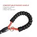 Toozey 5 FT Dog Leash, Rope Leash with Comfortable Padded Handle and Reflective Threads, Heavy Duty Braided Leash for Medium Large Dogs, Red