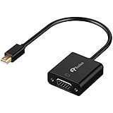 Mini DP to VGA, Rankie Gold Plated Mini DisplayPort (Thunderbolt Port Compatible) to VGA Male to Female Adapter Converter - R1132