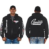 JH DESIGN GROUP Men's Dodge Challenger Silhouette Pullover Hoodie - Cotton Blend, Graphic Print, No Zip