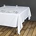 LinenTablecloth 70-Inch Square Polyester Tablecloth White