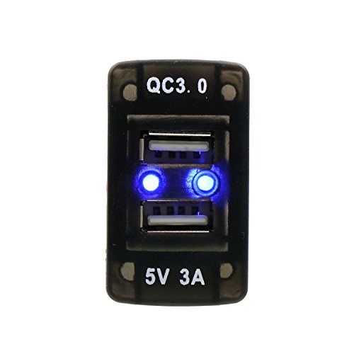 QC3.0+5V 3A Dual USB Power Socket, Quick Charge Car Charger USB Adapter for Smart Phone PDA iPad iPhone Android GPS Use for Honda - Thumbnail 3