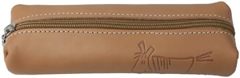 Ruiter Tassen Natural Leather Pencil Case, 8", Embossed Horse Design