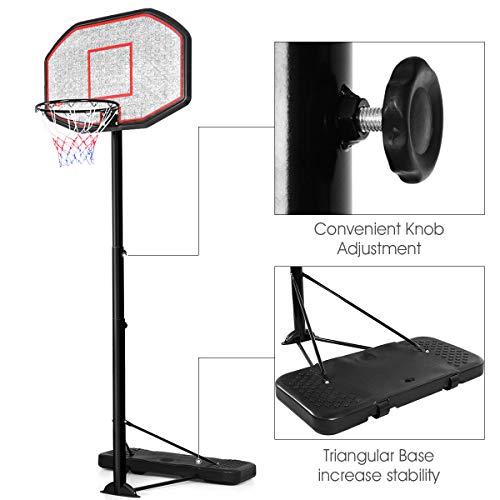 Giantex Portable Basketball Hoop Stand, Adjustable Height 6.510 ft
