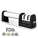 Kitchen Knife Sharpener 2 Stage Tungsten and Ceramics Wheel Sharpening System, Sharpens Dull Knives Quickly, Stainless Steel Knife Sharpener for Different Blunt Blades-Home and Chef's First Choice