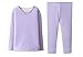 AGOWOO Kid Girls Boys Long Johns Thermal Underwear Set Polar Fleece Purple 3T-4Tthumb 2