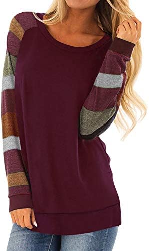 2022 Women's Cotton Knitted Long Sleeve Lightweight Tunic Sweatshirt Tops