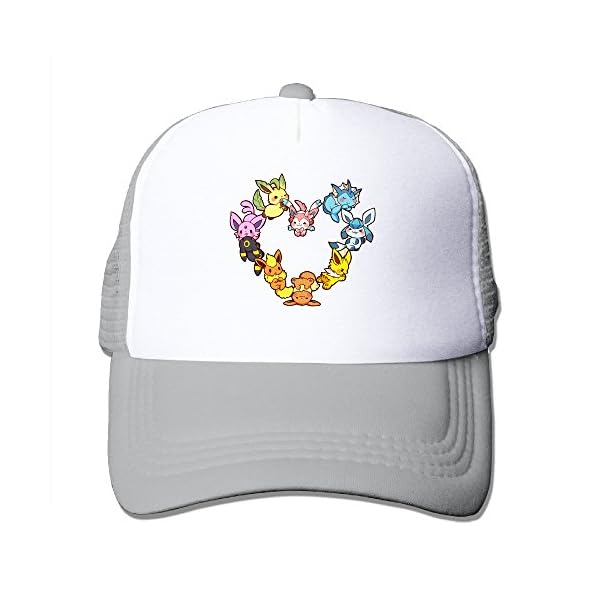 SAXON13-Unisex-Baseball-caps-Mesh-Back-Eevee-Family-Heart-Hat-Caps-Ash SAXON13-Unisex-Baseball-caps-Mesh-Back-Eevee-Family-Heart-Hat-Caps-Ash