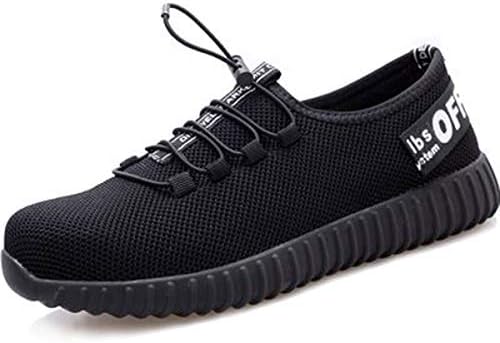 Memorygou Mens Womens Work Safety Shoes, Breathable Outdoor Steel Toe Footwear Industrial Construction Shoes