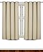 Utopia Bedding Beige Blackout Curtains Grommet 2 Panels [52W x 63L Inches], Thermal and Sound Insulated Drapes for Bedroom and Living Room