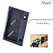 PNP111902 10PCs Myard Black Anti-UV Solid Deck Railing Connectors for 2x4 (Actual 1.5x3.5) Inches Stair Wood Handrail, Sturdy Nylon with 304 Stainless Steel Coating Hardness 12.9 Screws for Wood Post