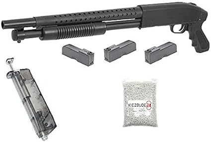 Ks 11 Klassische Airsoft Schrotflinte Schwarz Lange 670mm Kaliber 6mm 0 5j Ink 3 Magazinen Speedloader Und 6mm Premium Bbs Terminator Pumpgun Shot Gun Softair Pumpguns Amazon De Sport Freizeit