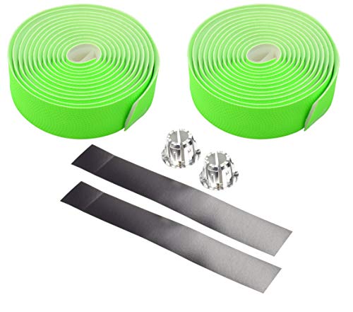 Domain Cycling Extra Long Gel Bicycle Handlebar Bar Tape Wrap for Road Bikes and Cycling (Green)