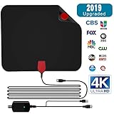 【2019 Upgraded】 HDTV Antenna, Gr8ware HD Digital Indoor Amplifier TV Antenna 50-100 Miles Range with Amplifier Signal Booster Support 4K 1080P UHF VHF Freeview Channels