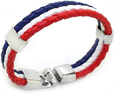 Fifa PU Leather Braided Soccer Fans Wristbands France
