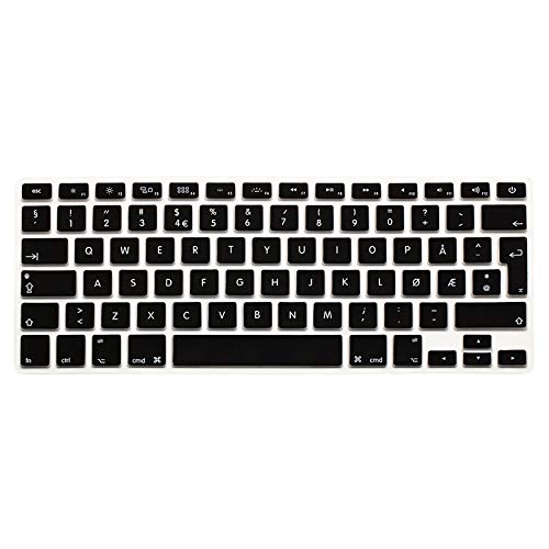 MMDW EU Norwegian Language Silicone Keyboard Cover for Macbook Pro 13 Inch 15 Inch (with or without Retina Display,2015 or Older Version) for Macbook Air 13 Inch