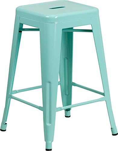 ComfortScape CS-FF-ET-BT3503-24-MINT-GG 24" High Mint Barstool