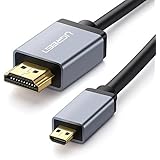 UGREEN Micro HDMI to HDMI Cable 6 Feet, Gold Plated HDMI Male to Male High Speed Cable Supports 4K@60Hz, 3D, Ethernet, Audio Return for GoPro Hero 6, GoPro Hero 5, Smart Phones, Tablets, Cameras etc.
