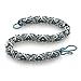Weave Got Maille 2-Color Byzantine Chain Maille Bracelet Kit, Pacific Blue and Silver