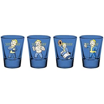 Fallout Premium Shotglass 4-Pack Vault Boy Call Duty Bicchieri Boccali