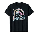Mens WWE New Day Neon Unicorn T-shirt 2XL Black