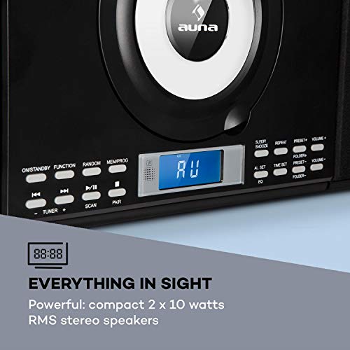 image for auna Wallie Microsystem • Stereo System • Micro System • 2 x 10 