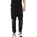 Pizoff Camouflage Faux Leather Harem Jogger Pants