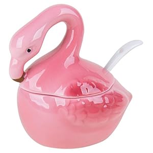 Excelsa Tropical kaas-/suikerpot, keramiek, roze