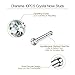 Charisma Small Nose Studs Stainless Steel Nose Ring Stud Colorful Nose Piercing Jewelry Tiny Bone Studs for Women Men Hypoallergenic 20G (10pcs,Multi-Color,1.8mm)