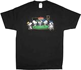 Peanuts Snoopy Black Poker T-Shirt Tee