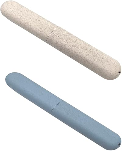 CCLKHY 2 Pcs Toothbrush Case Portable Travel Storage for Hiking & Camping