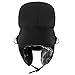 mysuntown Winter Hats for Men, Ushanka Trapper Hat Russian Hat with Mask, Cold Weather Mens Winter Hats with Ear Flaps (Drak Black)