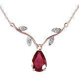 14k 14" Solid Rose Gold Natural 1.52 Carat Ruby