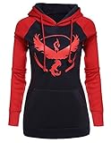 Finego Women's Long Sleeve Printed Pullover Hoodie Sweatshirt w/ Pocket