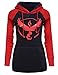 Finego Women's Long Sleeve Printed Pullover Hoodie Sweatshirt w/ Pocket