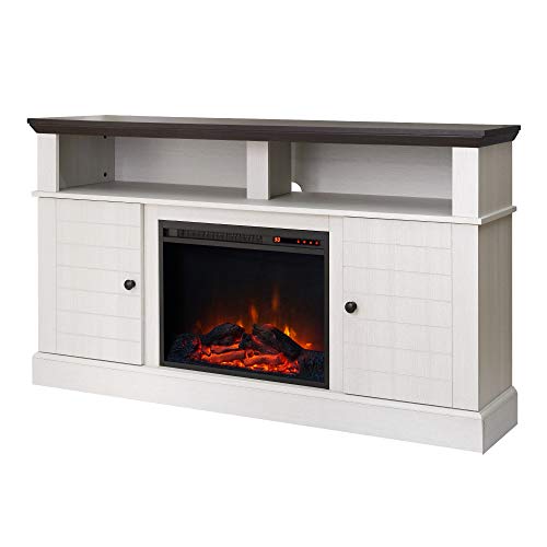 Versanora Eliana Remote Control Electric Fireplace Wooden TV Stand
