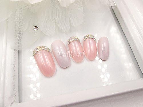 ネイルチップ つけ爪 シンプルピンク パールピンク きらきらビーズ B017snsb7k 240円 大人気 New Arrival 最安値挑戦 年中無休 高品質 通販
