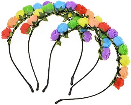 Love Sweety Boho Floral Crown Rose Flower Headband Hair Wreath