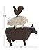 Deco 79 Polystone Farm Animals Decorative Sculpture Stacked Home Decor Statue, Accent Figurine 10