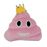 Clearance! Pillow,Canserin Amusing Emoji Emoticon Crown Pillows Heart Eyes Poo Shape Pillow Doll Toy Gift (Pink)