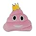 Clearance! Pillow,Canserin Amusing Emoji Emoticon Crown Pillows Heart Eyes Poo Shape Pillow Doll Toy Gift (Pink)