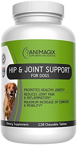 Animagix Dog Hip &amp; Joint Supplements with 800mg Glucosamine, 400mg Chondroitin, 400mg MSM - Helps for Dog Joint Pain Relief