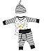 Newborn Unisex Baby 3pcs 100% Cotton Long Sleeve Striped Deer Top Pants Hat Set