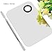 Miayon Professional Pro Lady Stainless Steel Cosmetic Makeup Palette Spatula Stainless Steel Makeup Palette Artist Cosmetic Palette with Spatula Tool 6''x4'' Sliver