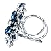 SIYWINA Fashion Scarf Ring Buckle Scarf Clip Triple Slide Jewelry Shiny Clothing